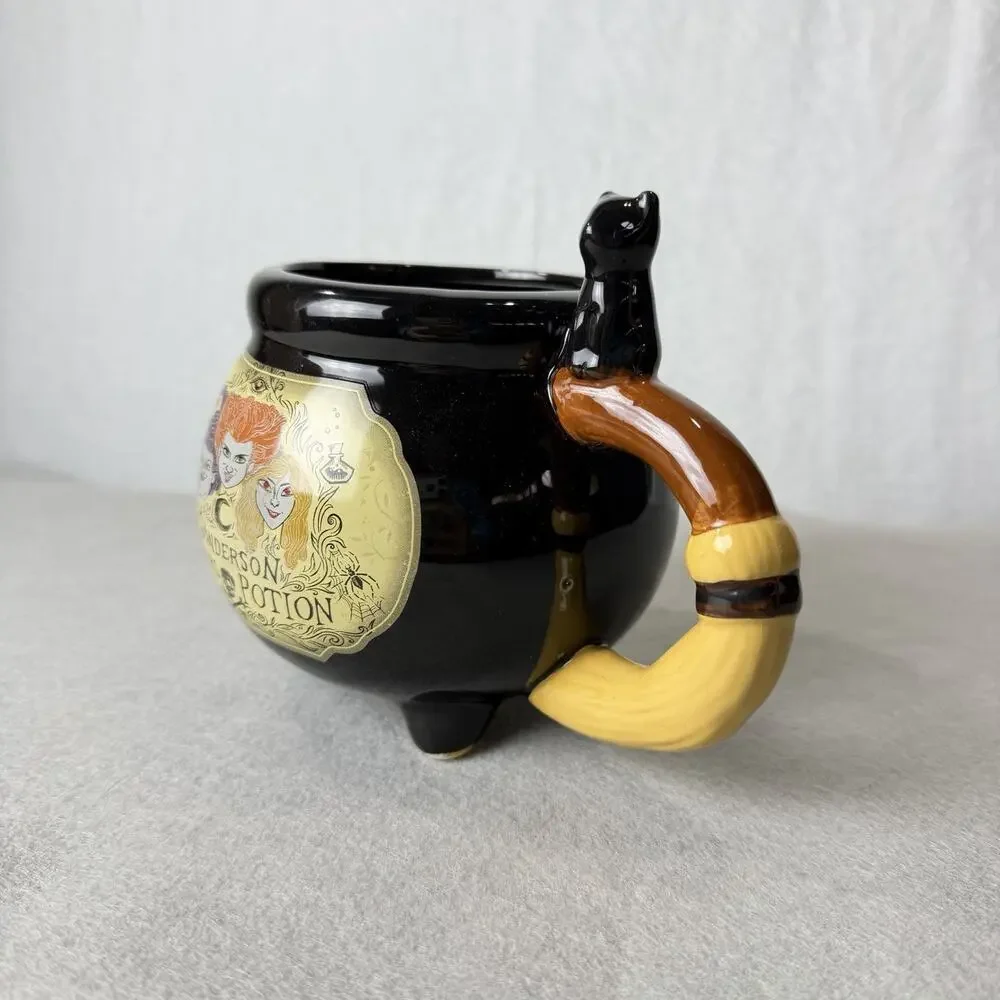 Disney Hocus Pocus Sanderson Sisters Potion Cauldron Mug Cat Handle Cup